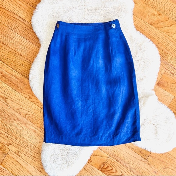 Talbots 100% Irish Linen Wrap Skirt - Picture 4 of 5